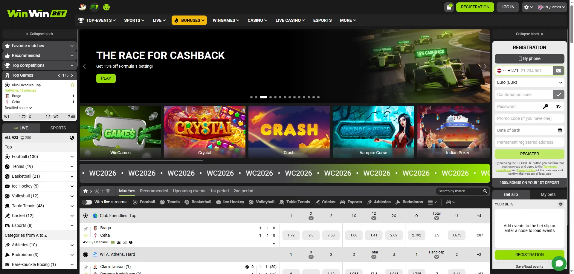 WinWin Bet Casino Cameroun — aperçu de la plateforme de jeux en ligne