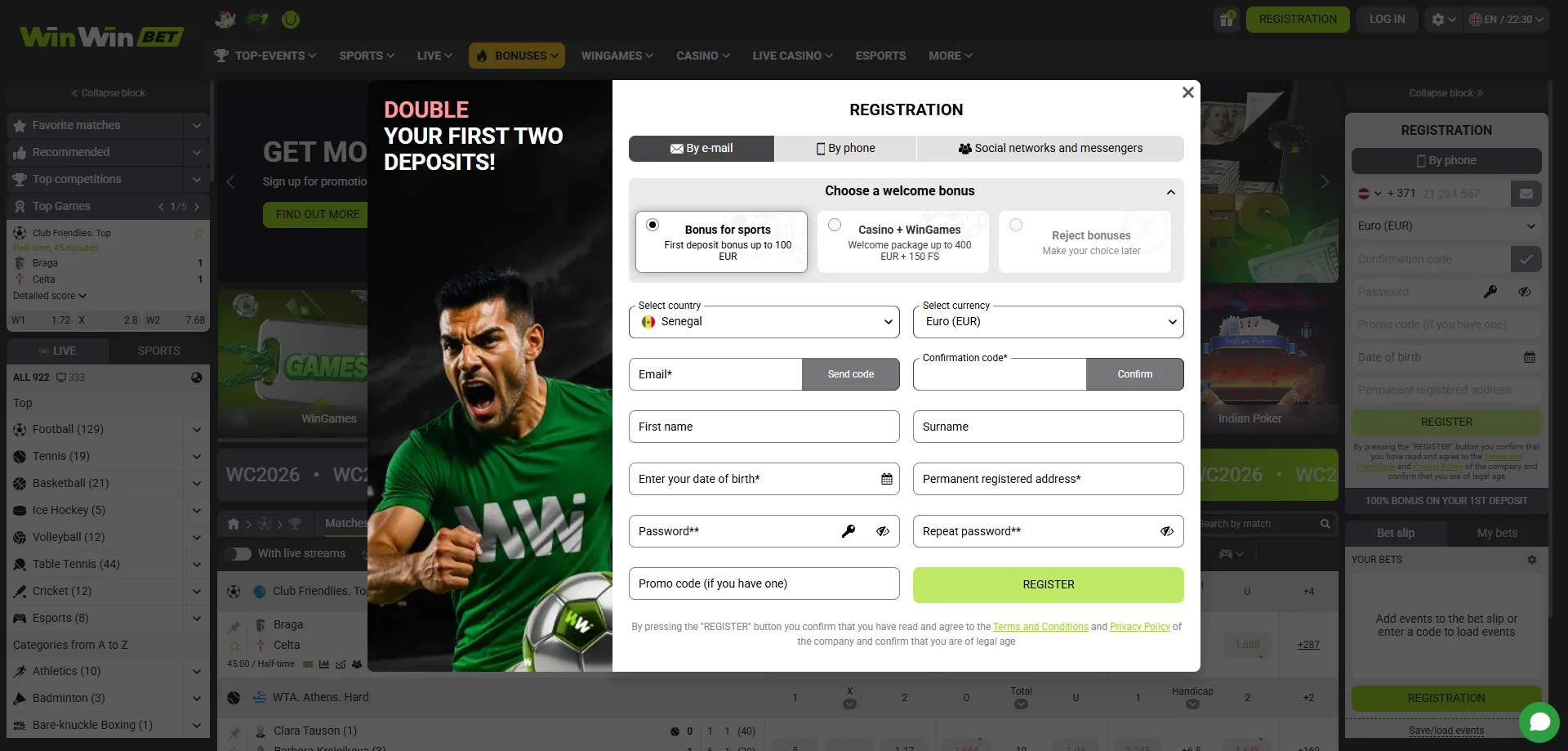 Inscription WinWin Bet Cameroun — créer un compte en quelques étapes